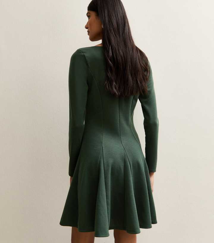 Long Sleeve High Neck Skater Dress Black High Neck Long Puff Sleeve Belted Skater Dress AX Paris US Long Sleeve High Neck Skater Dress Black High Neck Long Puff Sleeve Belted Skater Dress AX Paris US