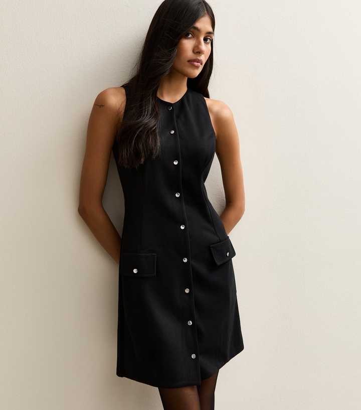 black pinafore dress women Eliana Black Pinafore Dress