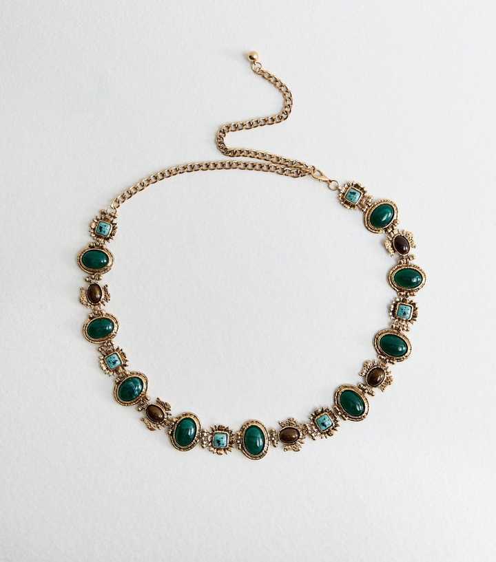 Green Stone Jewel Belt