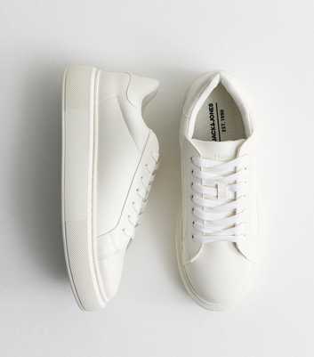Jack & Jones White Faux Leather Trainers