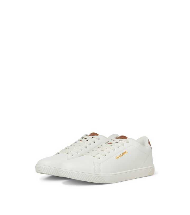 Jack & Jones White Faux Leather Trainers