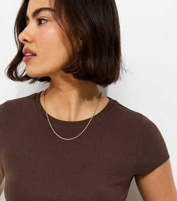 Dark Brown Short Sleeve Baby Tee