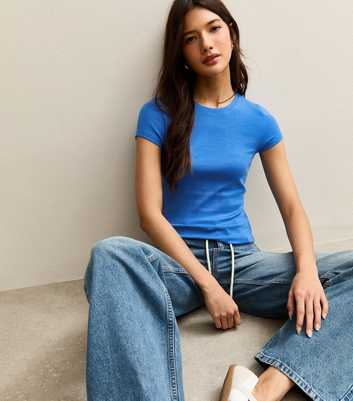 Mid Blue Short Sleeve Baby Tee