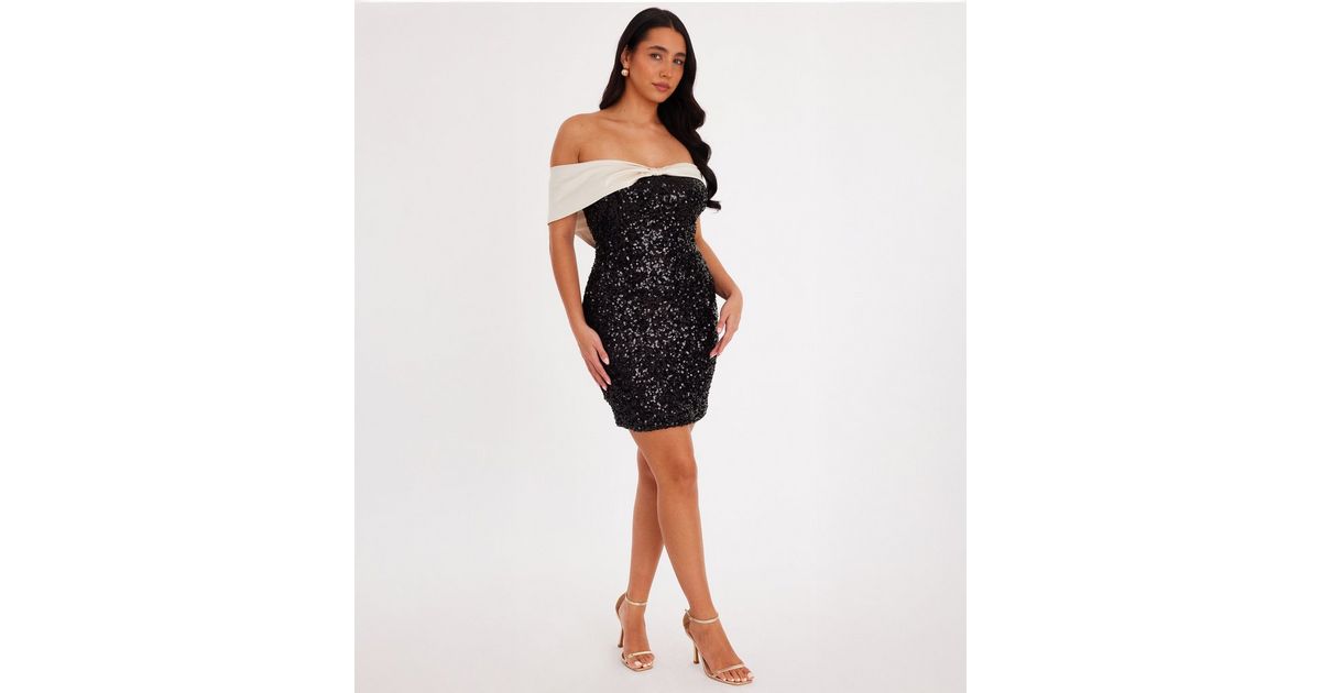 open lace back dress Clea One Shoulder Bow Dress in White – JamesC Boutique main image 0