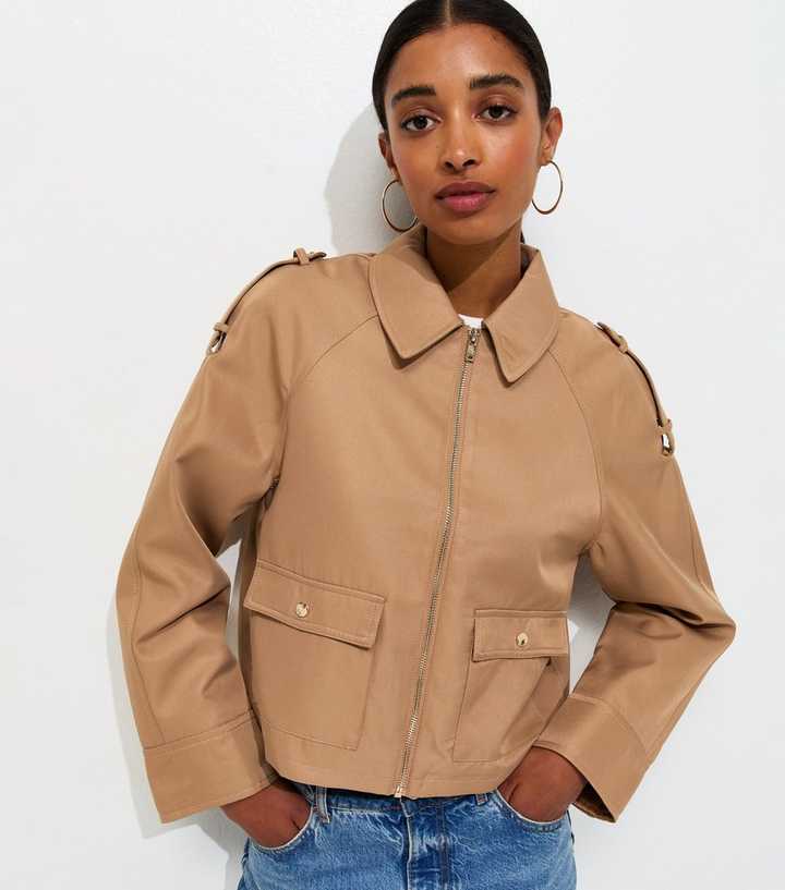 Tan Short Trucker Jacket