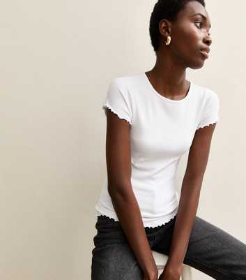 Tall White Ribbed Babylock T-Shirt