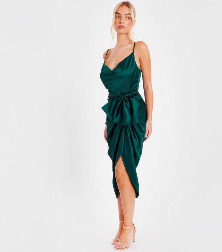 green emerald velvet dress Atria 6519H Off The Shoulder Green Evening Dress XX-Large / Navy main image 1
