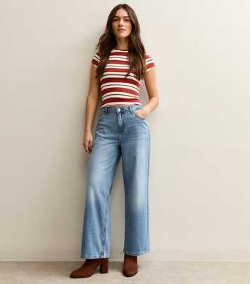 Petite Light Blue Bonnie Slouchy Wide Leg Jeans