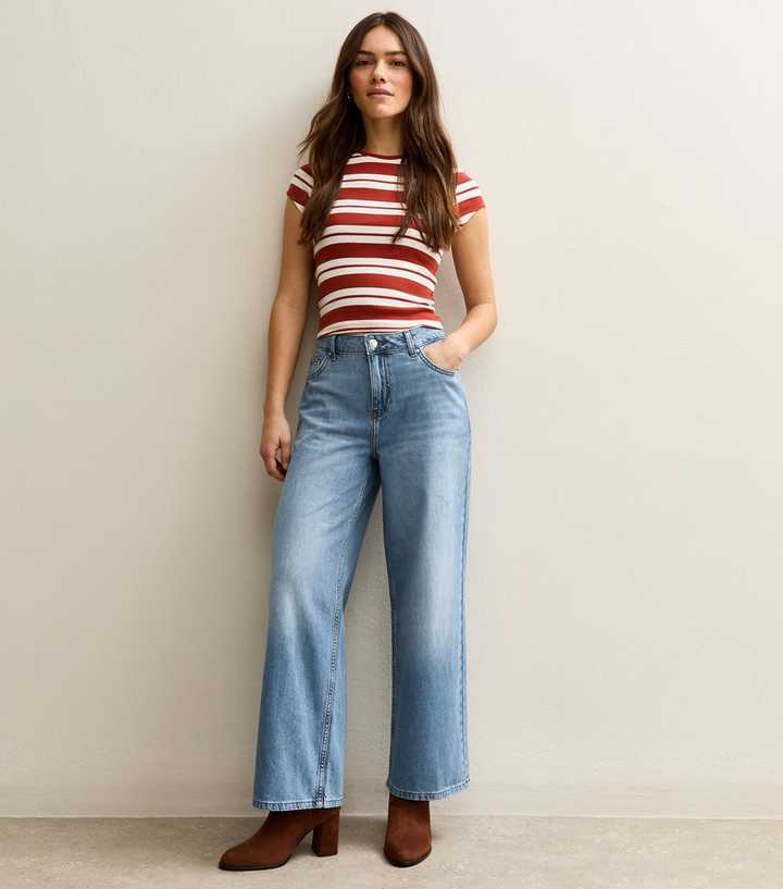 Petite Light Blue Bonnie Slouchy Wide Leg Jeans