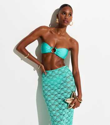 Turquoise Ring Bandeau Bikini Top
