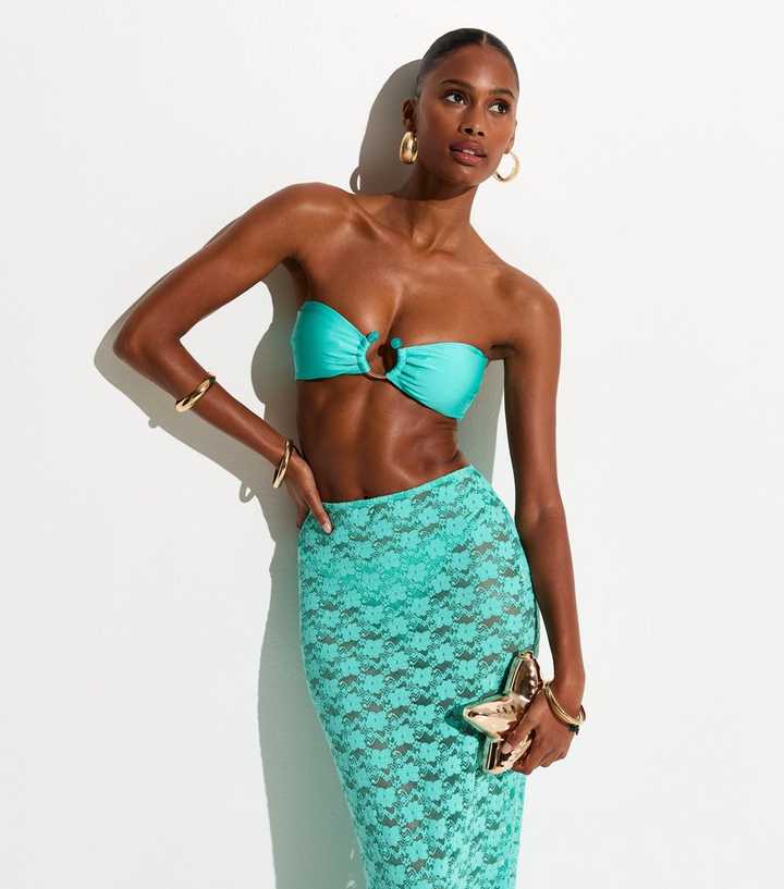 Turquoise Ring Bandeau Bikini Top
