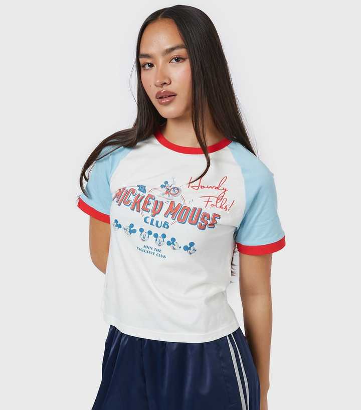 Skinny Dip White Disney Mickey Mouse Baby Tee