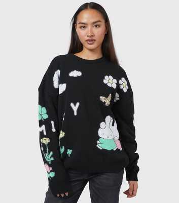 Skinnydip Black Miffy Knit Jumper