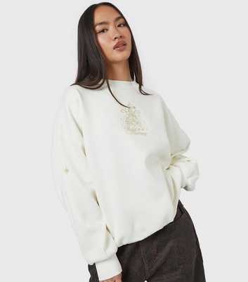 Skinnydip White Disney Gold Living in a Fantasy Sweatshirt