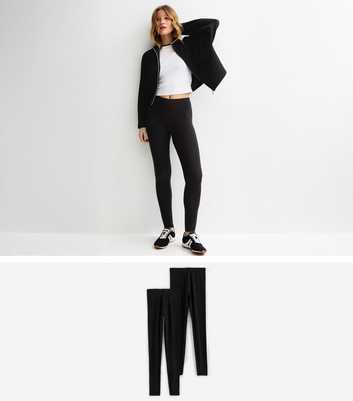 Pack Of 2 Black Leggings