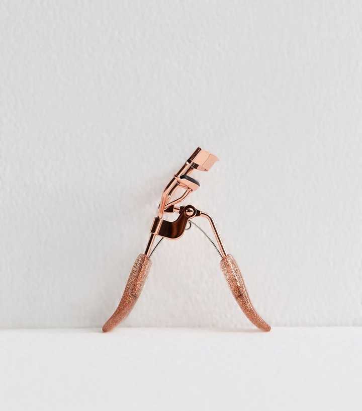 Rose Gold Tone Glitter Handle Eyelash Curler