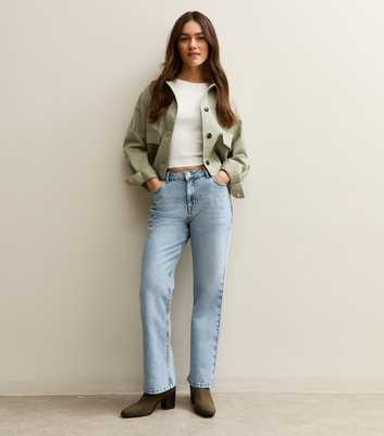 Petite Light Blue Anica Straight Leg Jeans