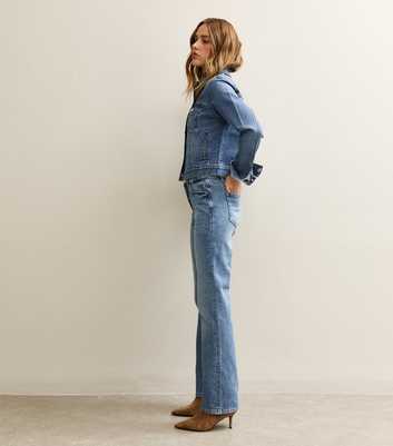 Mid Blue Straight Leg Jeans