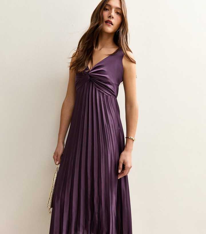 burgundy silk midi dress Lunaria Burgundy