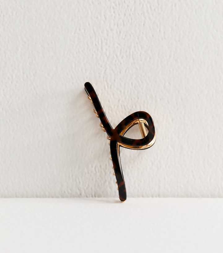 Brown Tortoiseshell Twist Top Hair Claw Clip
