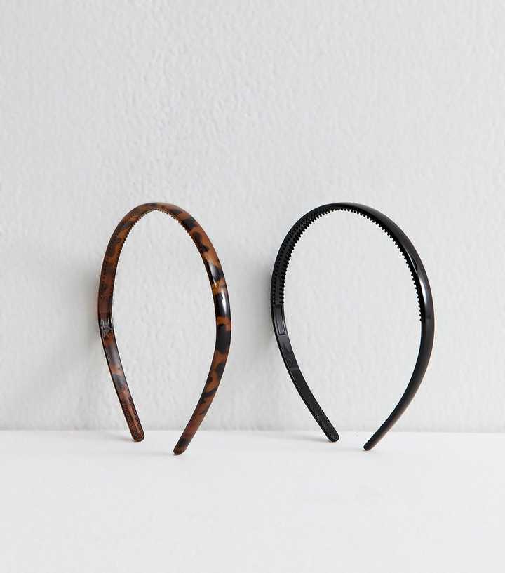 Brown Pack Of 2 Tortoiseshell Effect Headbands