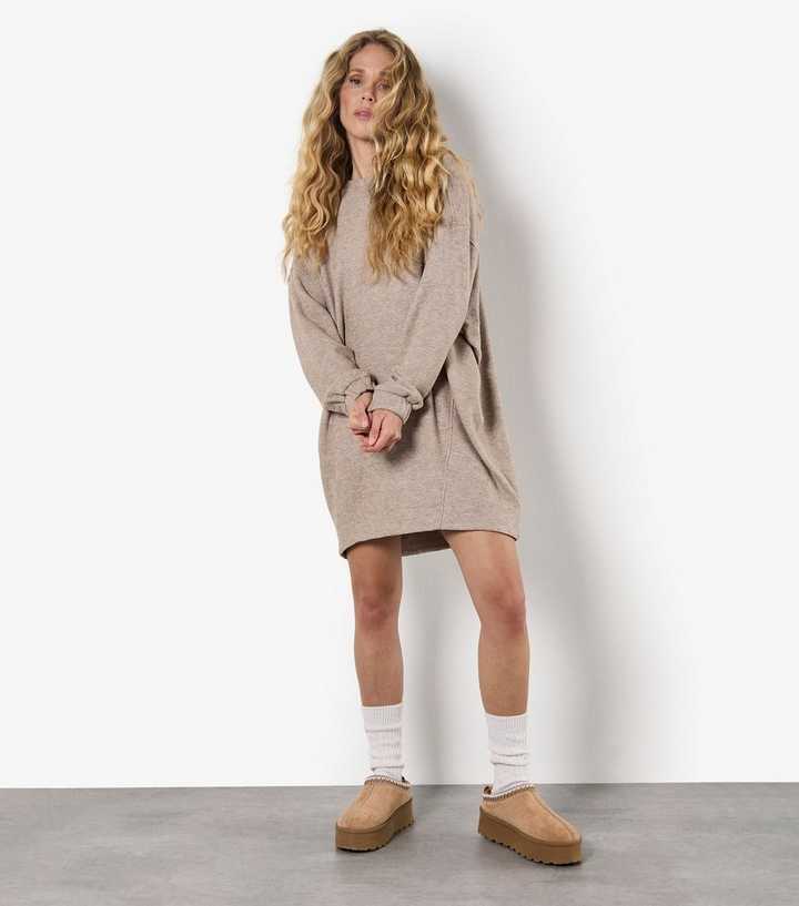 Apricot Stone Honeycomb Oversized Dress