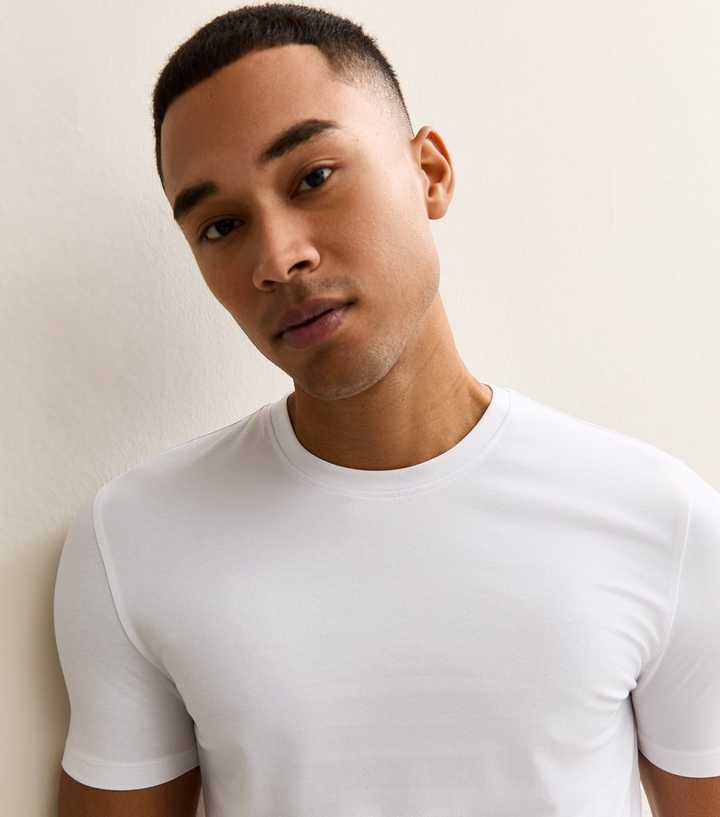 White Muscle Fit T-Shirt
