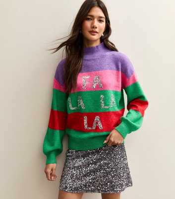 Sunshine Soul Multicoloured Stripe Christmas Jumper