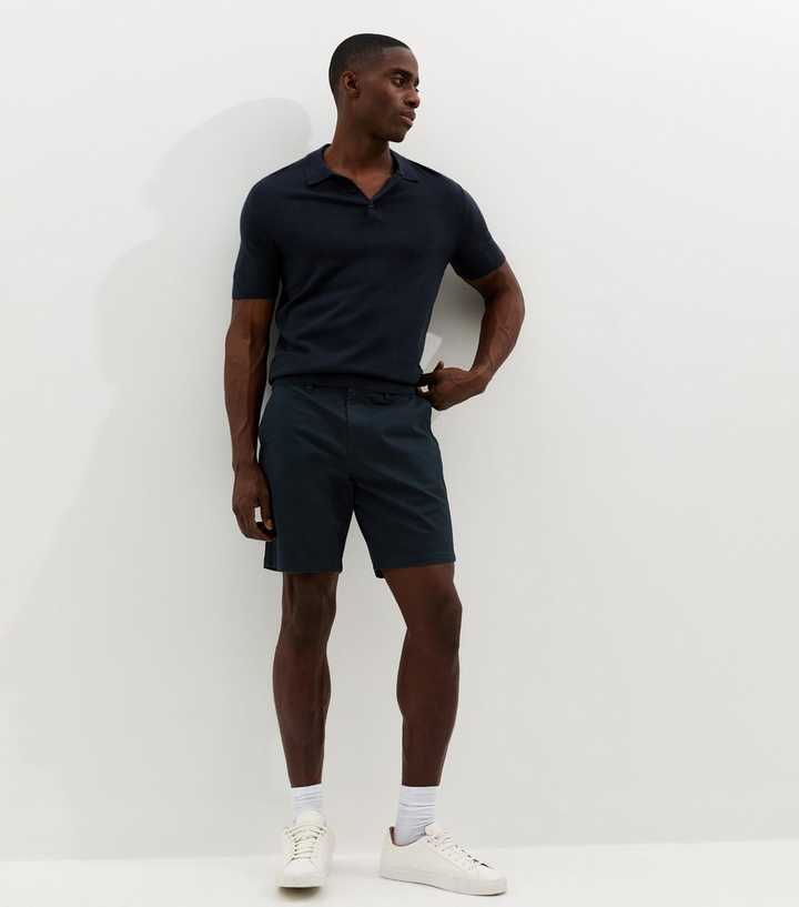 Navy Regular Chino Shorts