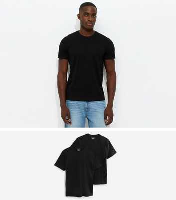 Pack Of 2 Black Regular Short Sleeve T-Shirts