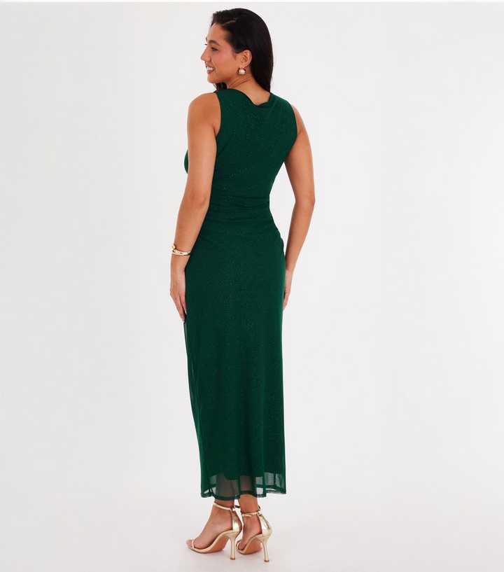 green emerald velvet dress Emerald Green Sequins Off-Shoulder Bodycon Dress, S main image 1