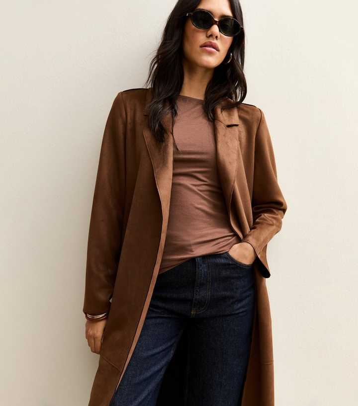 Brown Slash Neck Vest Top