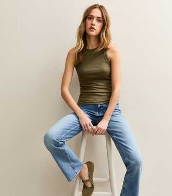 Green Racer Back Vest Top