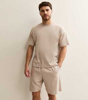 Light Brown Boxy Crew Neck Heavyweight T-Shirt