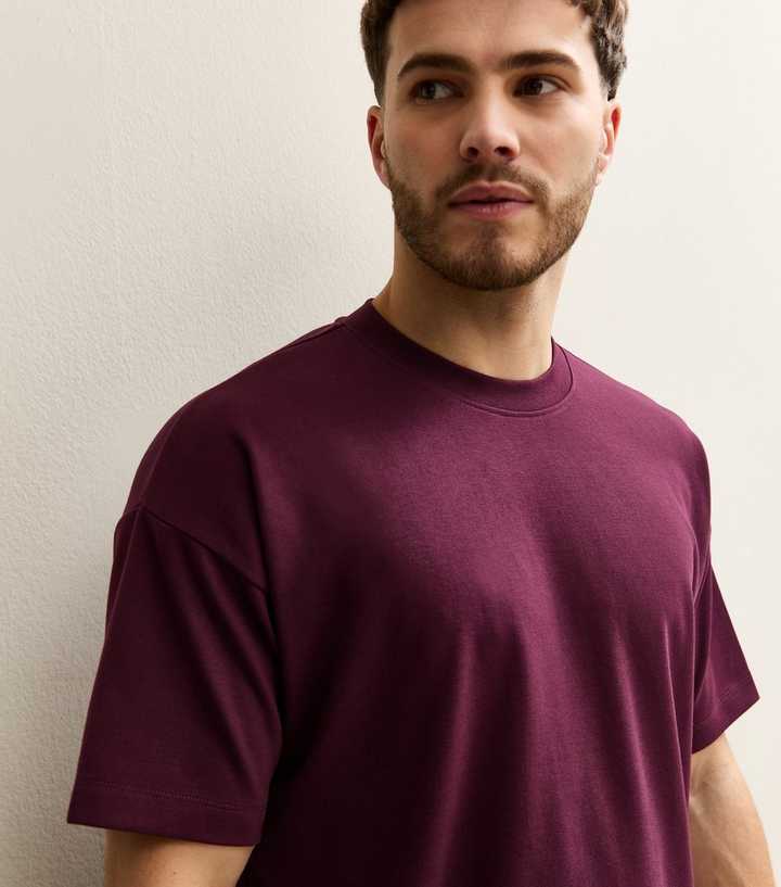 Light Burgundy Boxy Crew Neck Heavyweight T-Shirt
