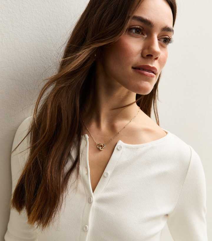 Petite Cream Long Sleeve Button Through Top