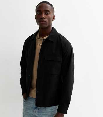 Only & Sons Black Button Front Shacket