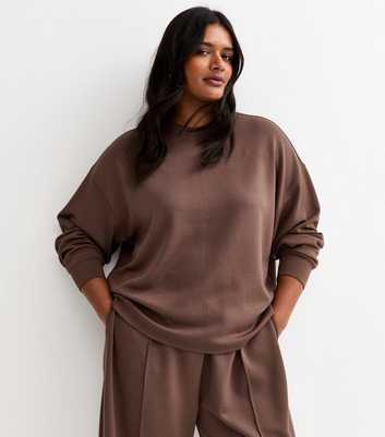 Curves Premium Dark Brown Sweatshirt