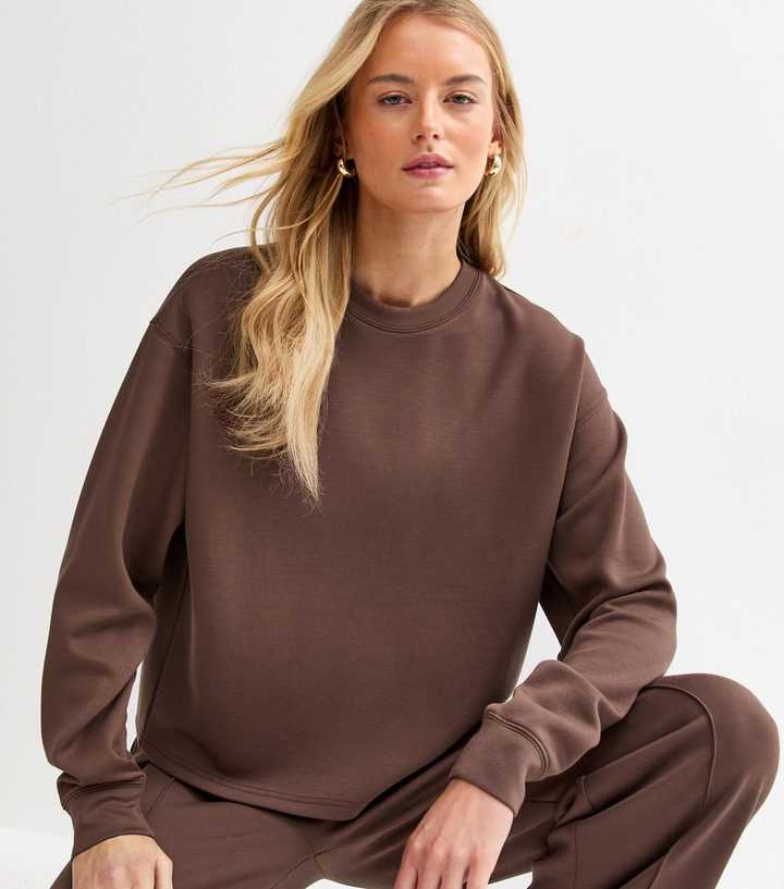 Tall Premium Dark Brown Jersey Sweatshirt
