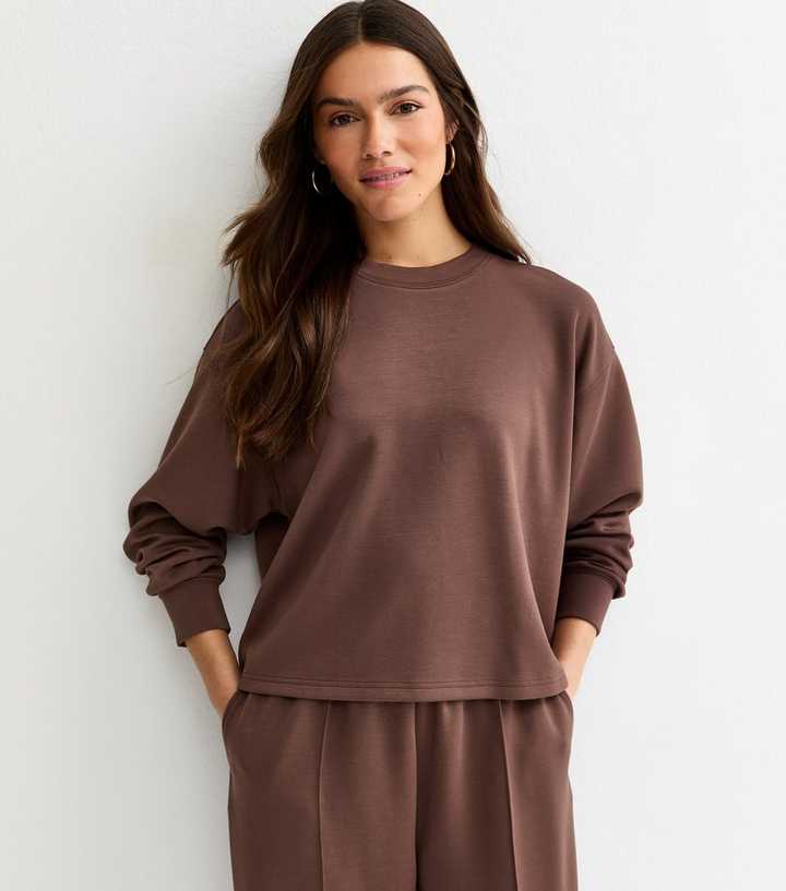 Petite Premium Dark Brown Sweatshirt