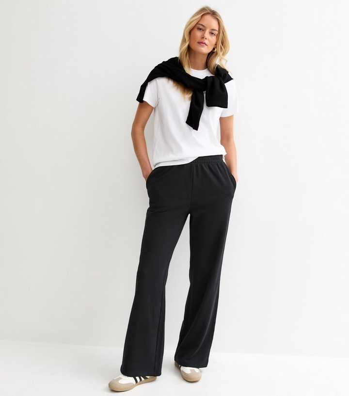 Tall Black Wide Leg Joggers