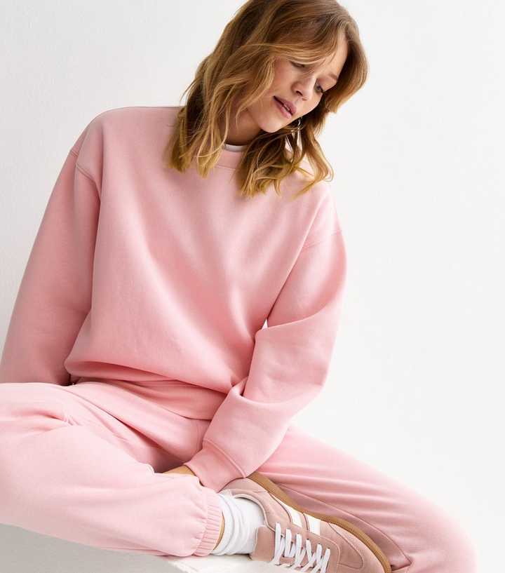 Light Pink Crew Neck Sweatshirt