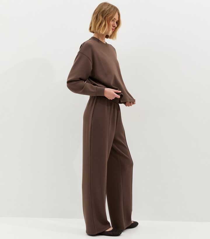 Premium Mid Brown Jersey Joggers