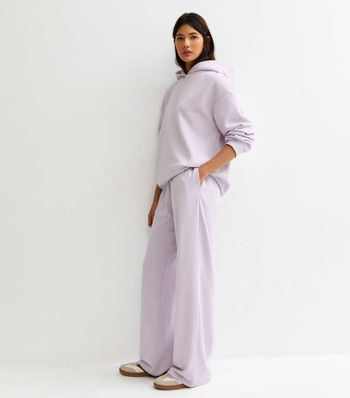 Lilac Wide Leg Joggers