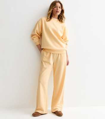 Light Yellow Wide Leg Joggers