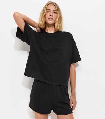 Black Boxy Sweatshirt T-Shirt