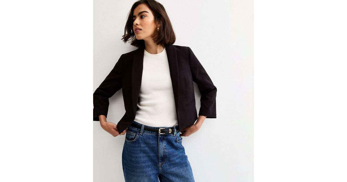 Black Cropped Blazer