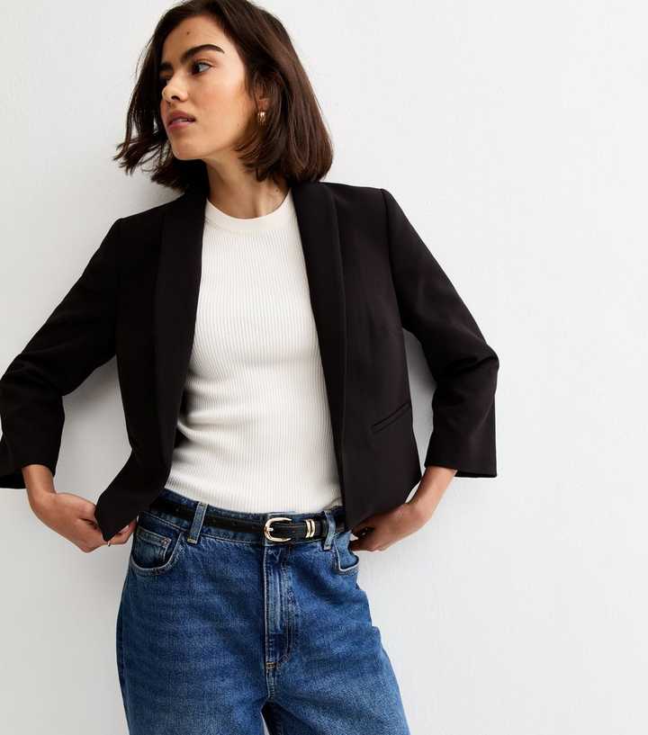 Black Cropped Blazer