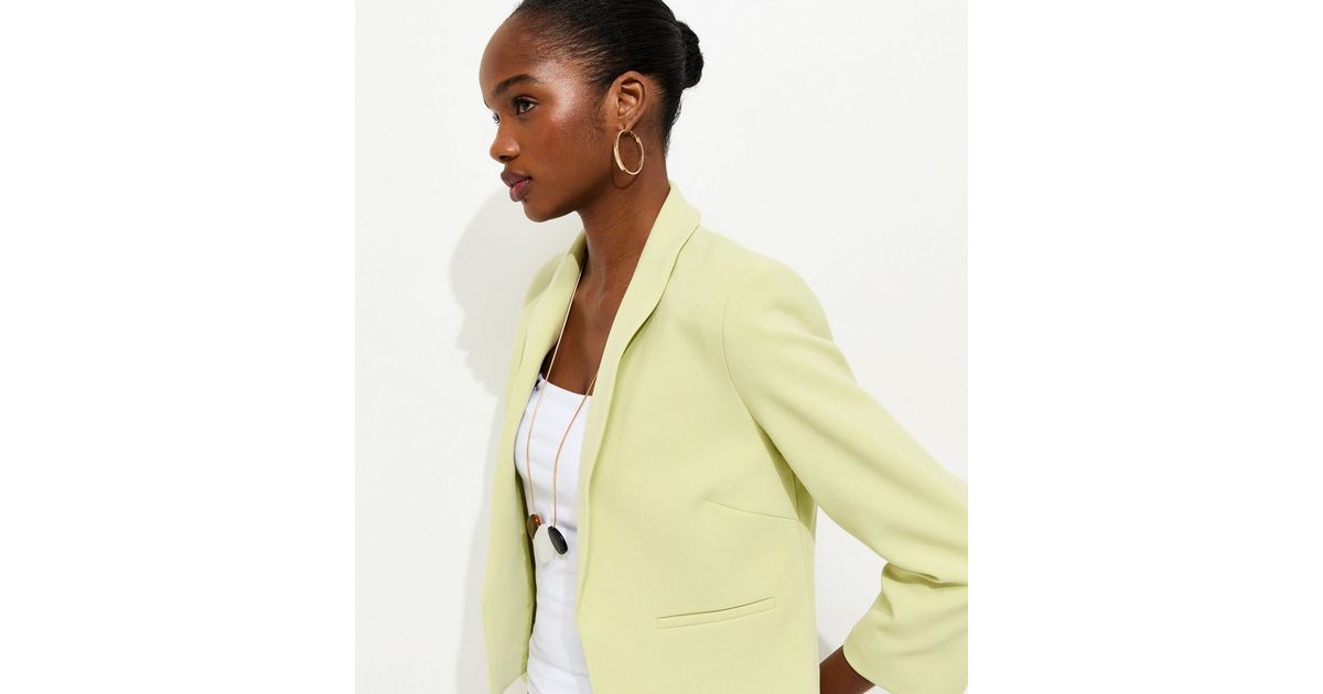Light Green Cropped Blazer