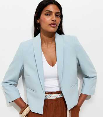 Light Blue Cropped Blazer